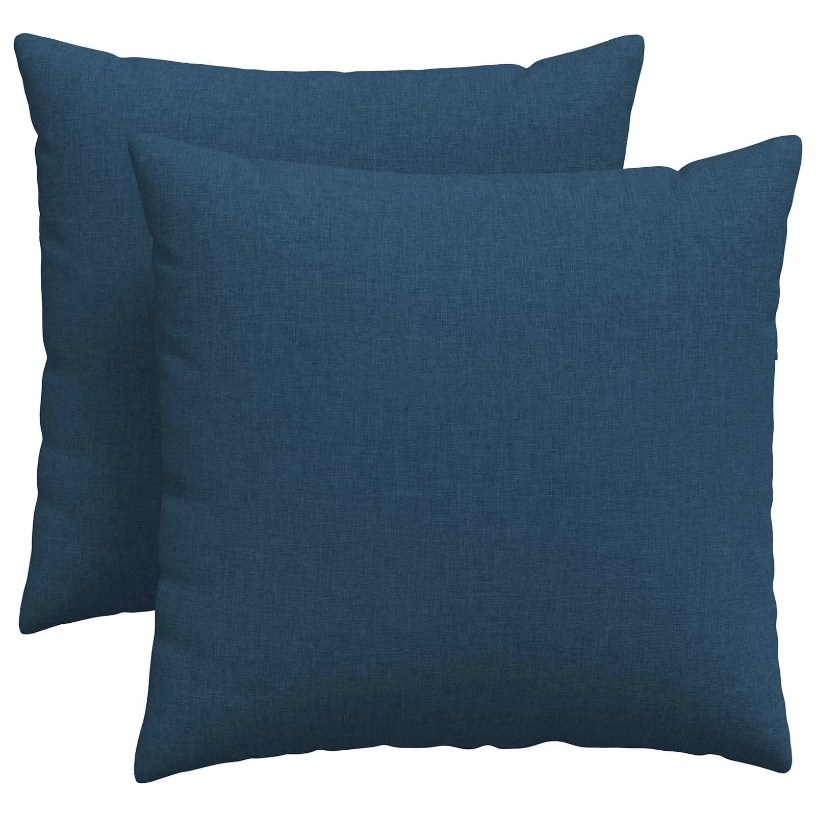 Blazine za kavč 2 kos blago Modra 45 x 45 cm - slika 2