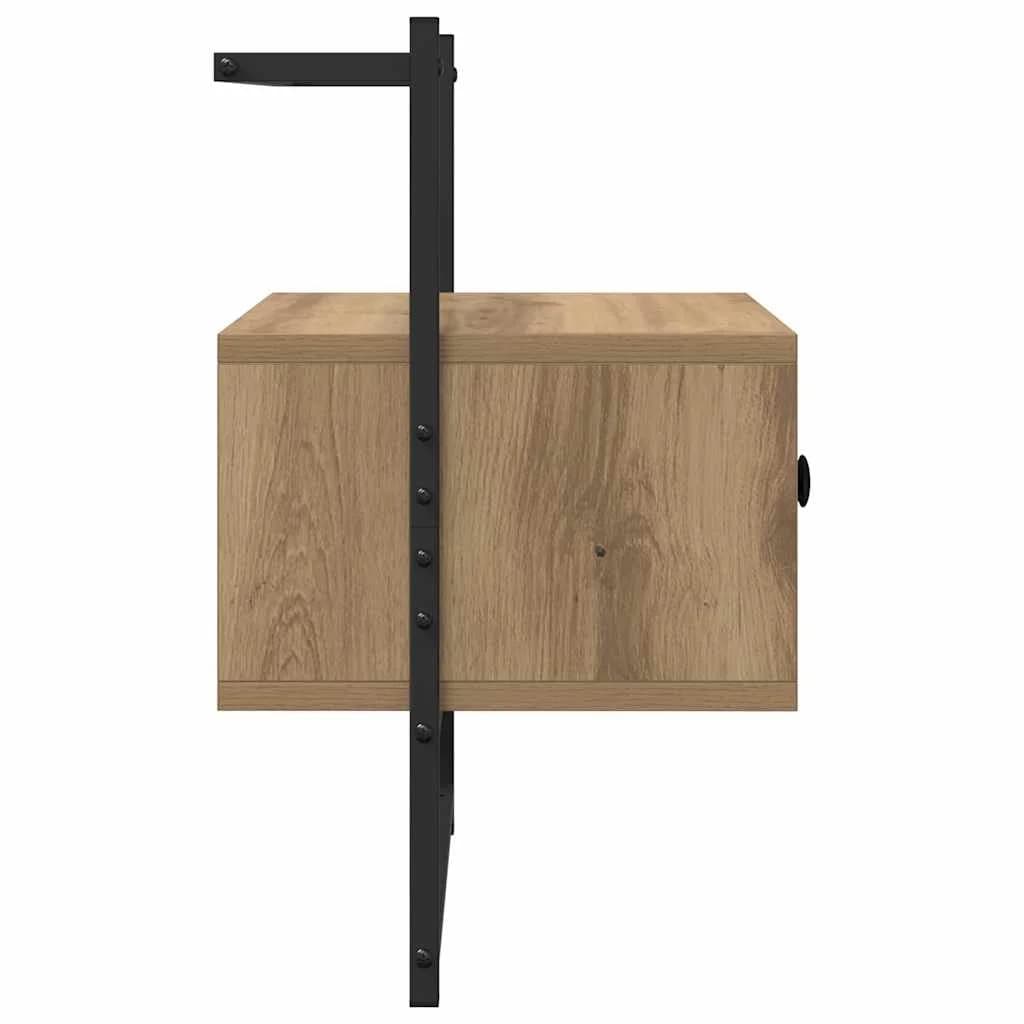 Nočna omarica 2 kos Umetni hrast 35 x 30 x 51 cm Inženirski les - slika 8