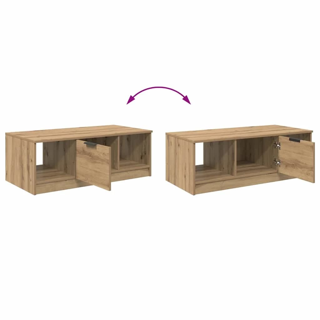 Klubska miza Umetni hrast 102 x 50 x 36cm Inženirski les - slika 11
