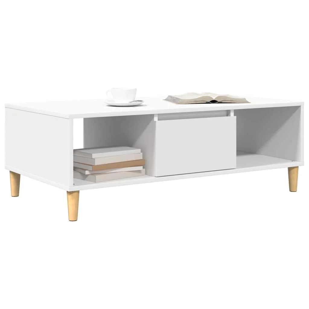Klubska miza Bela 102 x 55 x 35 cm Inženirski les - slika 3
