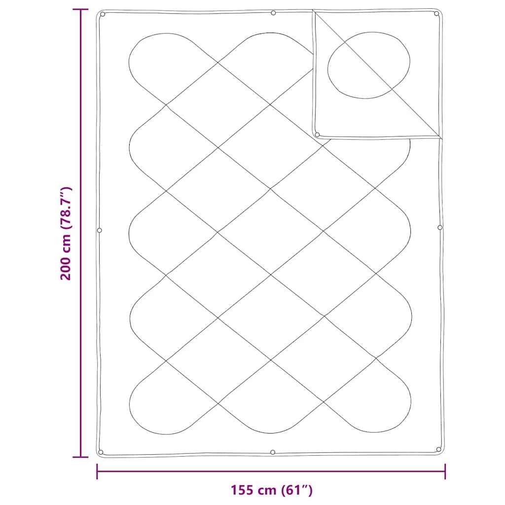 2-v-1 Dv entscheiden Bela 200 x 155 x 10 cm Poliester - slika 10