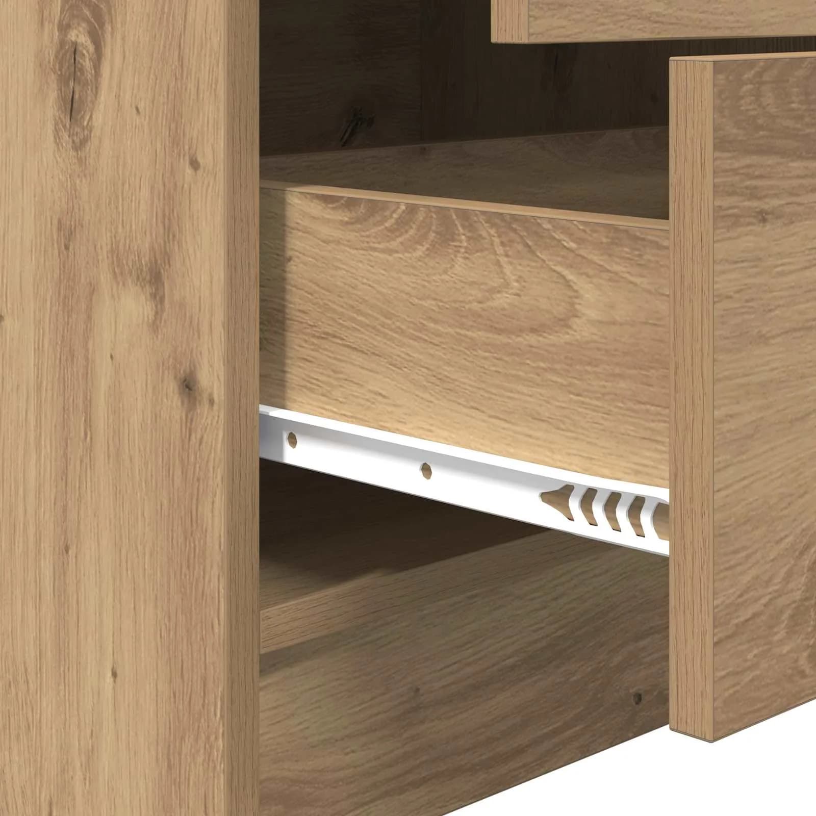 Miza Umetni hrast 145.5 x 50 x 127 cm 2 kos - slika 11