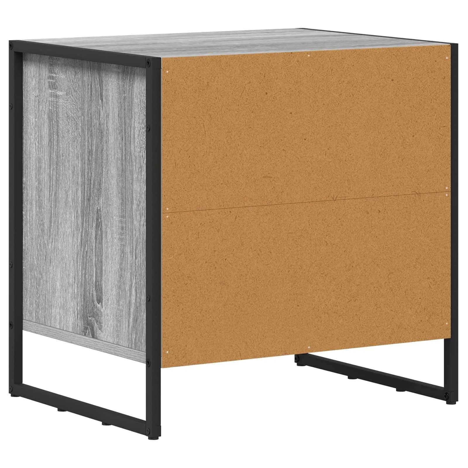 Nočna omarica Siva Sonoma 50 x 39.5 x 50 cm Inženirski les - slika 7