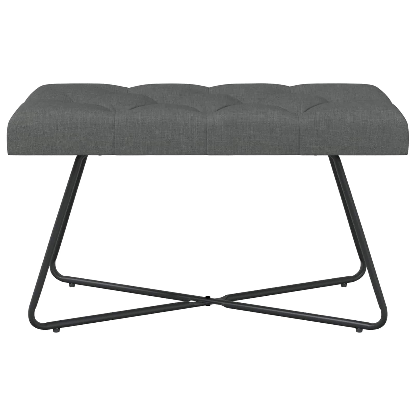 Klop s gumbnim oblazinjenjem Temno siva 80 x 40 x 46 cm Blago - slika 5