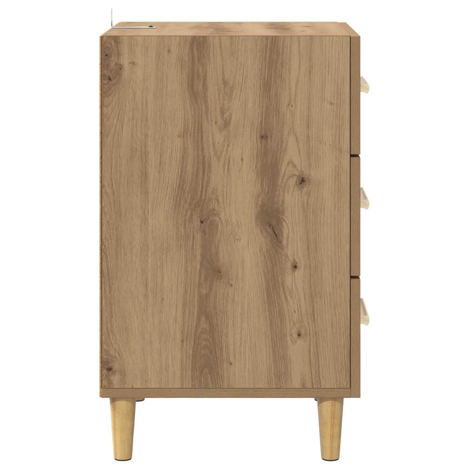Nočna omarica Umetni hrast 40 x 40 x 66 cm Inženirski les - slika 7