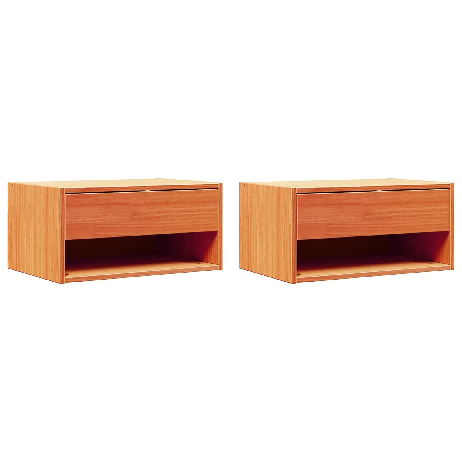 Nočna omarica 2 kos Voskast rjav 50 x 32,5 x 24 cm - slika 2