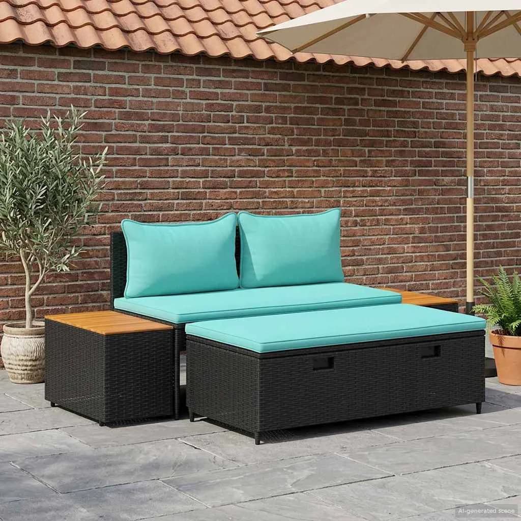 Zunanja garnitura za sedenje 4 -Seater 4 kos 55 x 30 x 39 cm - slika 3