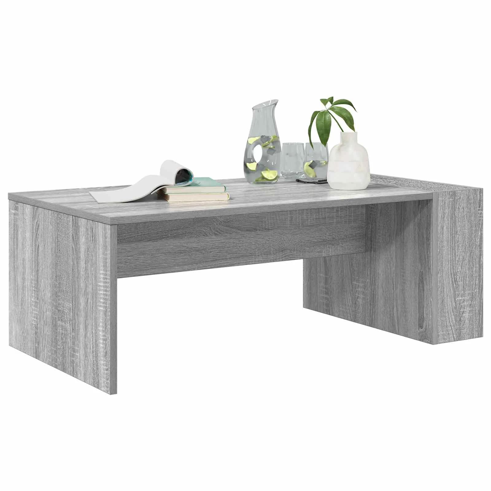 Klubska miza Siva Sonoma 95 x 50 x 34 cm Inženirski les - slika 3