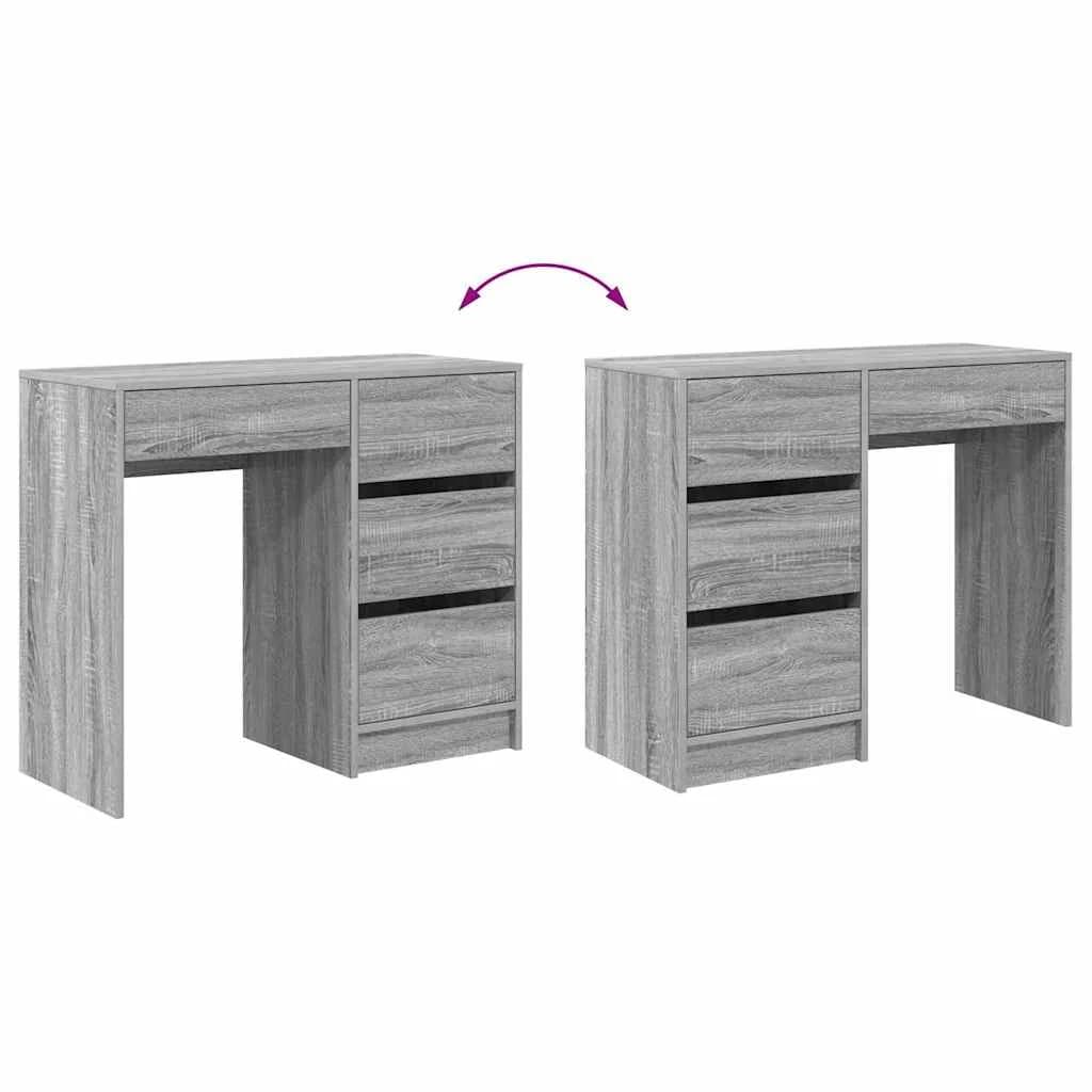 Miza Siva Sonoma Inženirski les 90 x 37.5 x 75 cm - slika 10