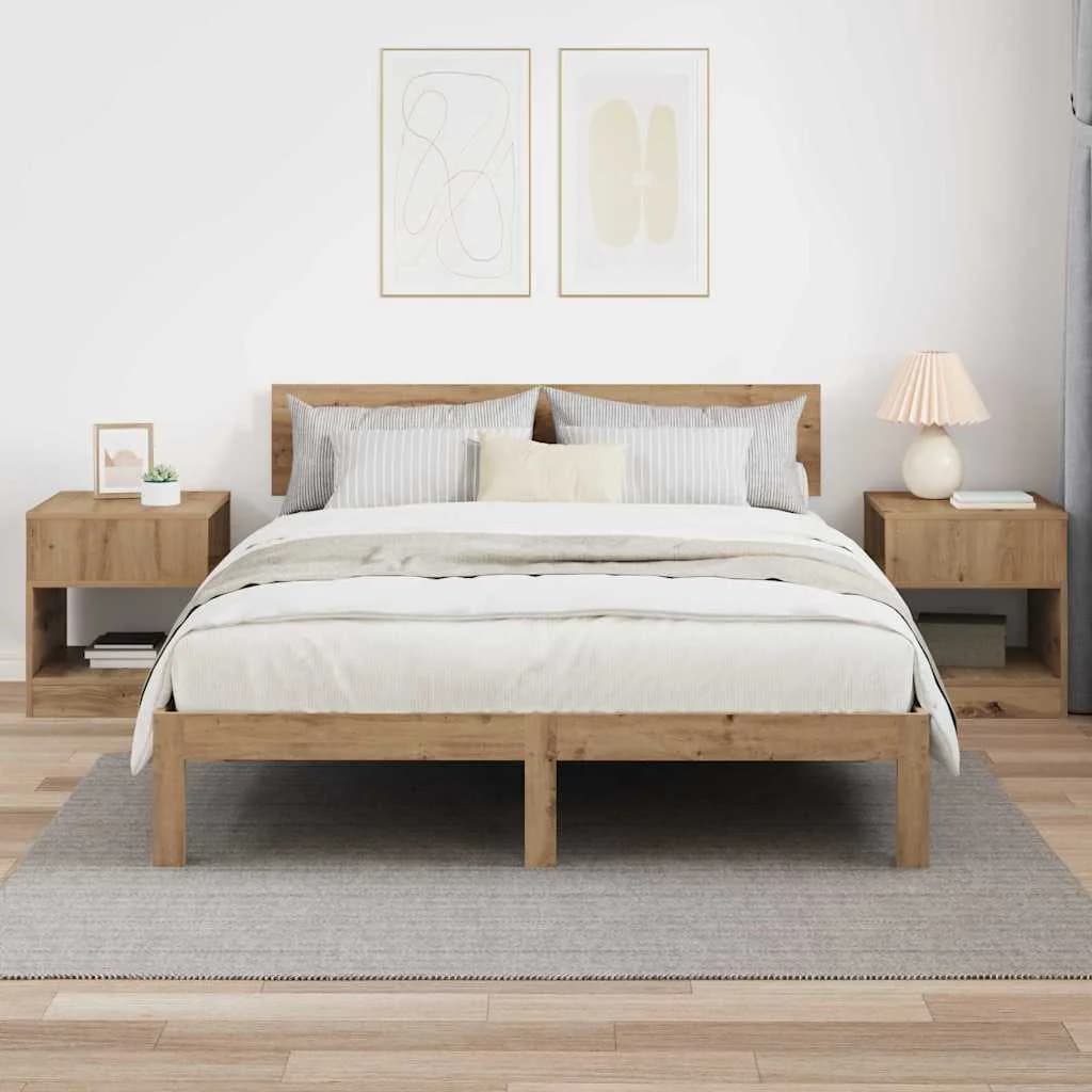 Stranska miza 2 kos Umetni hrast 40,5 x 40 x 45 cm - slika 4