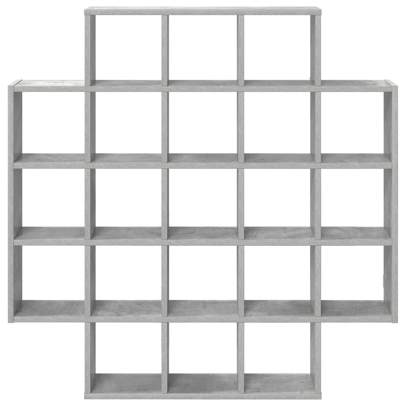 Stenska polica Betonsko siva 100 x 13 x 100 cm Inženirski les - slika 4