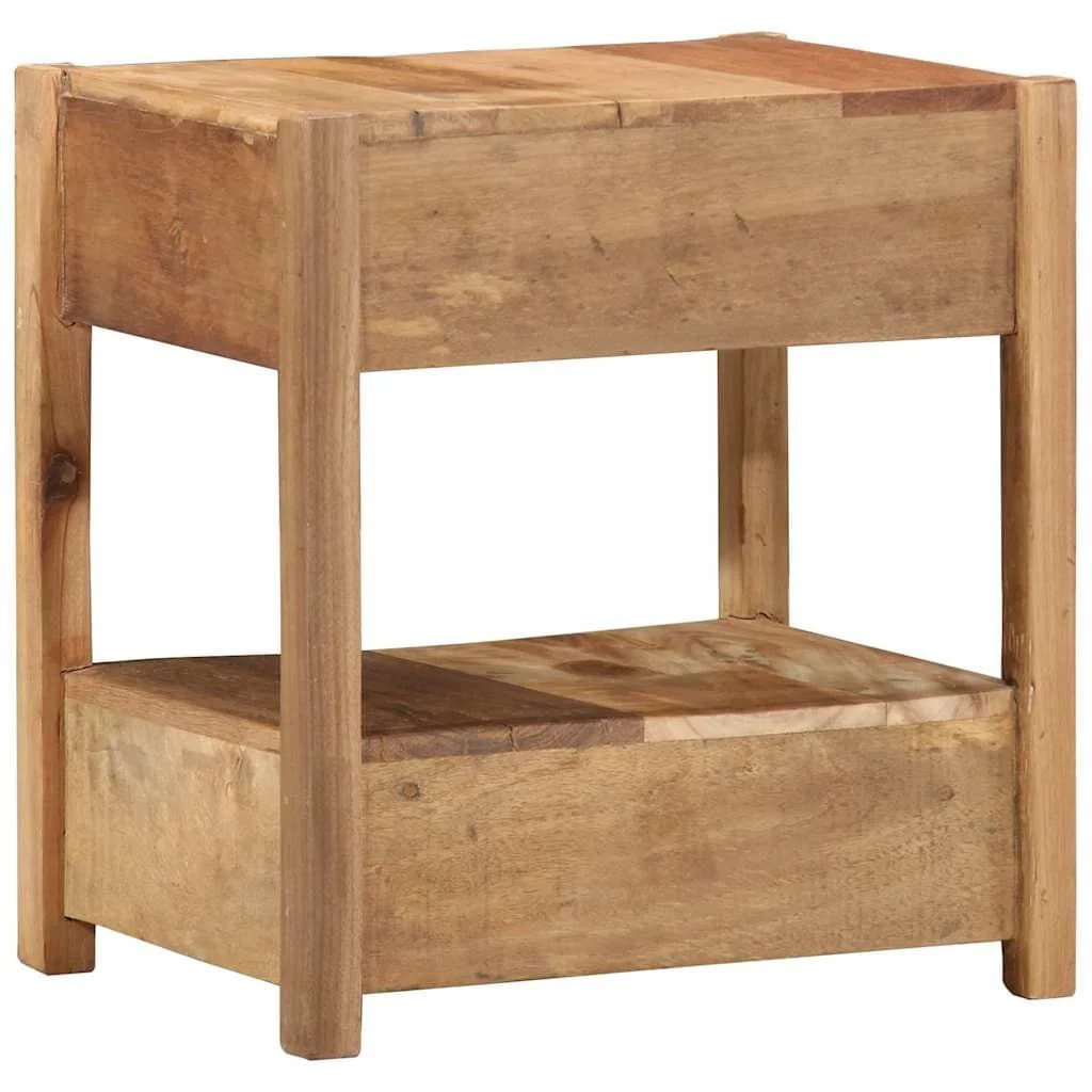 Stranska miza Rjava 43 x 32 x 46 cm Trdna obnovljena les - slika 5