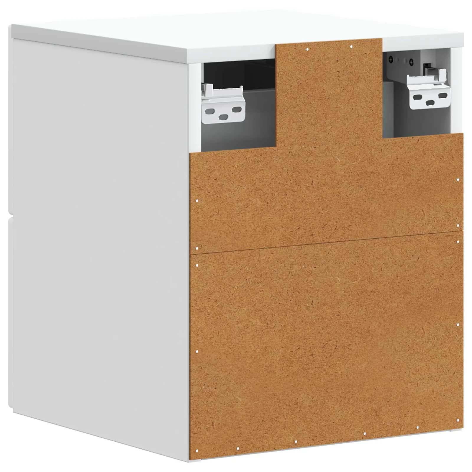 Stenski nočni omarici 2 kos Bela 34,5 x 33 x 40 cm - slika 9