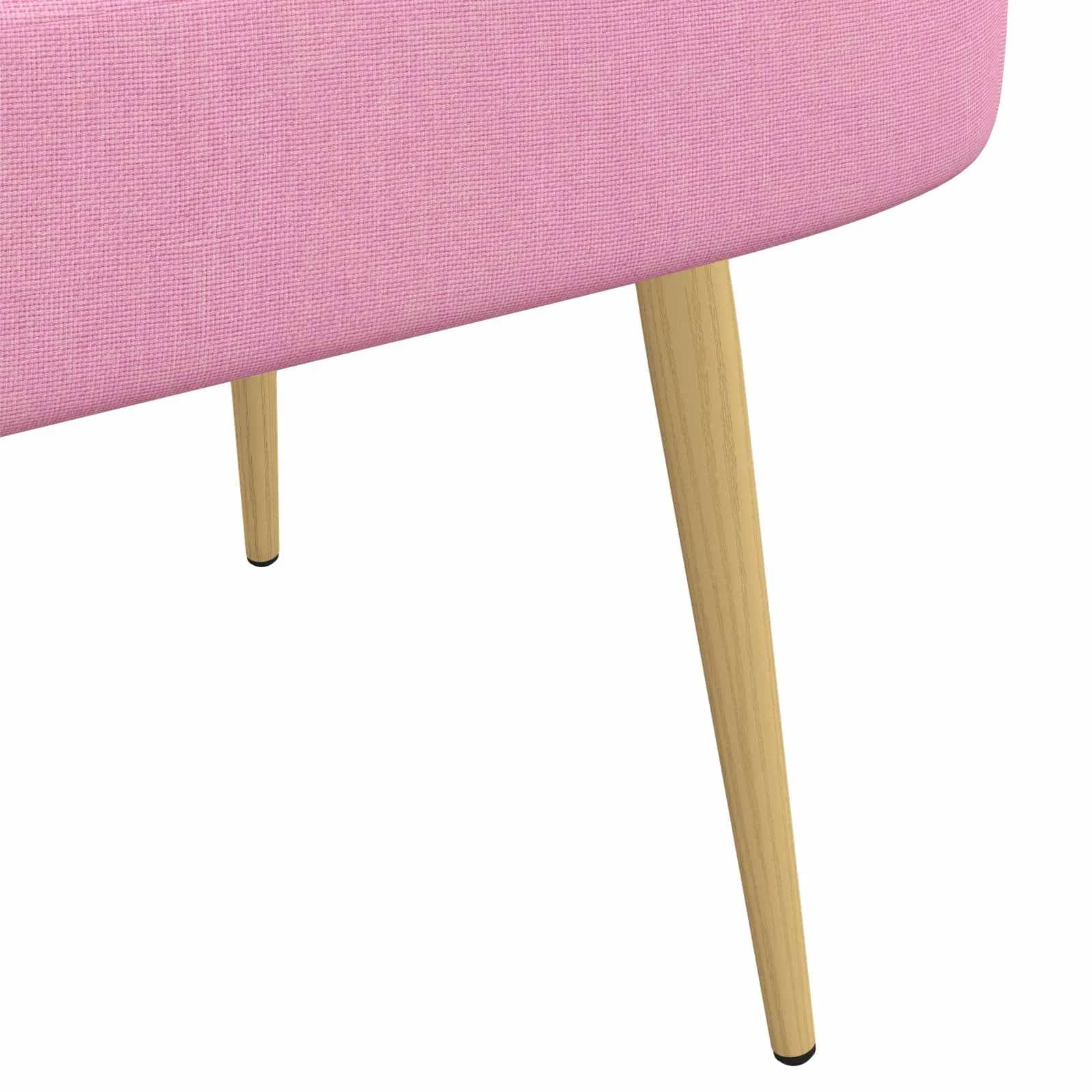 Oblazinjena klop z naslonom Roza 110 x 60 x 76 cm Poliester - slika 6