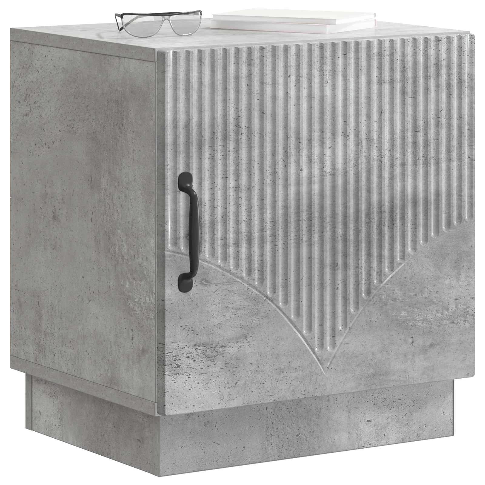 Nočna omarica 2 kos Betonsko siva 43 x 34,5 x 47 cm - slika 3
