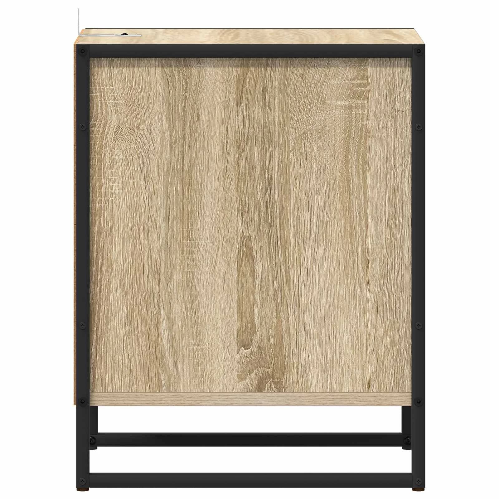 Nočna omarica 2 kos Sonoma 39,5 x 30 x 50 cm Inženirski les - slika 8
