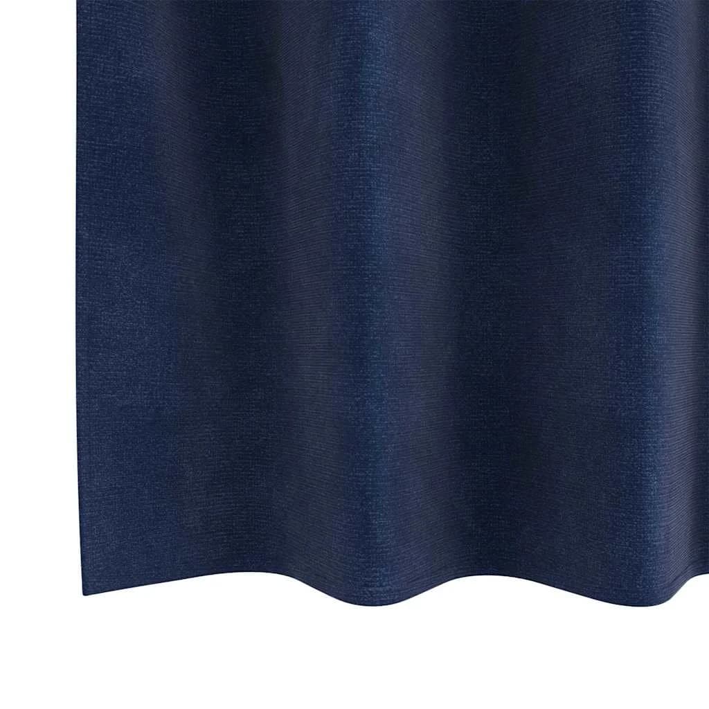 Zatemnitvene zavese 2 kos Temno modra 140 x 175 cm Žamet - slika 6