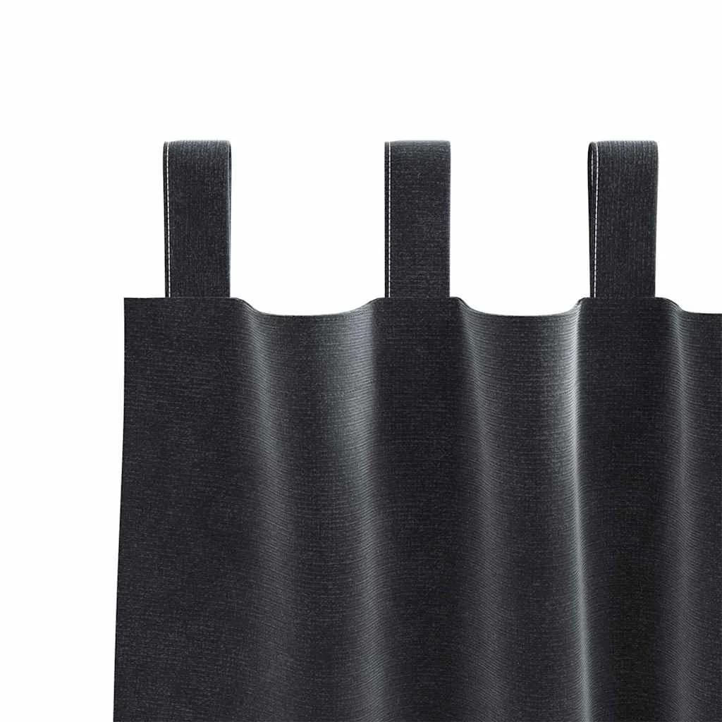 Zatemnitvene zavese 2 kos Temno siva 140 x 225 cm Žamet - slika 5