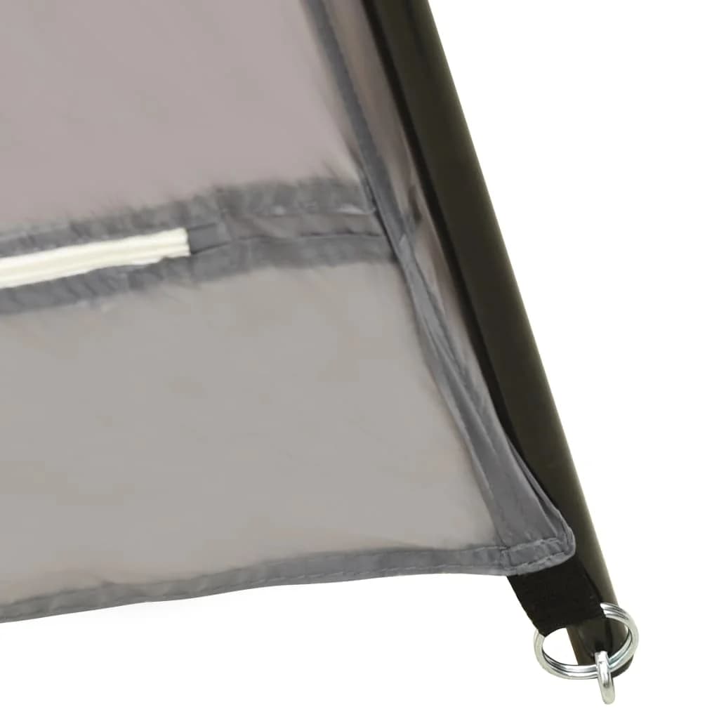 Šotor za bazen iz blaga 660x580x250 cm siv - slika 4
