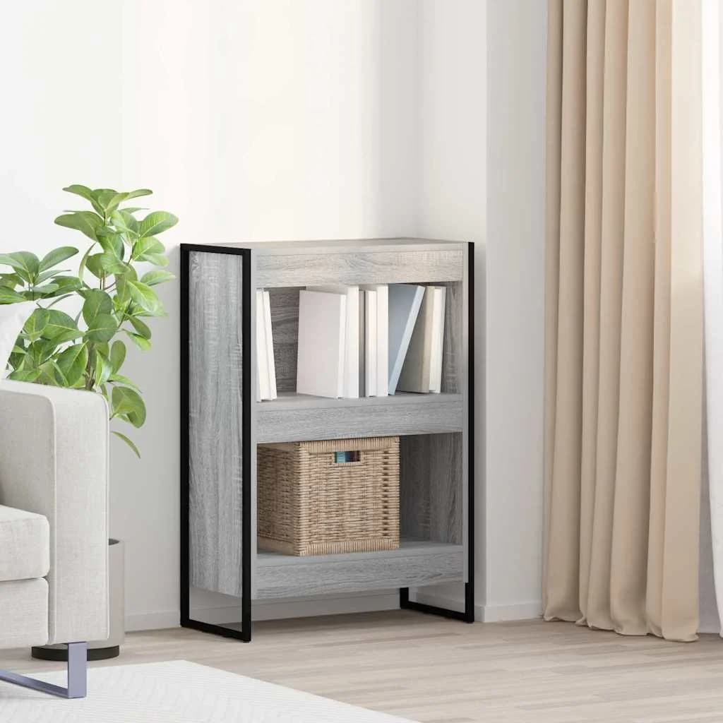 Knjigovni omar 60 x 30 x 86,5 cm Inženirski les Siva Sonoma