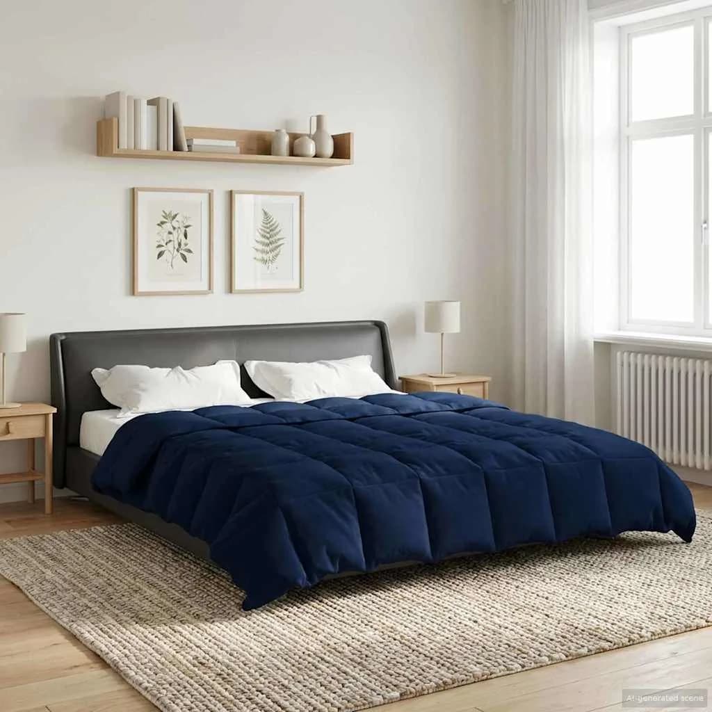 Zimska posteljnina Temno modra 220 x 260 cm Mikrovlakna - slika 4