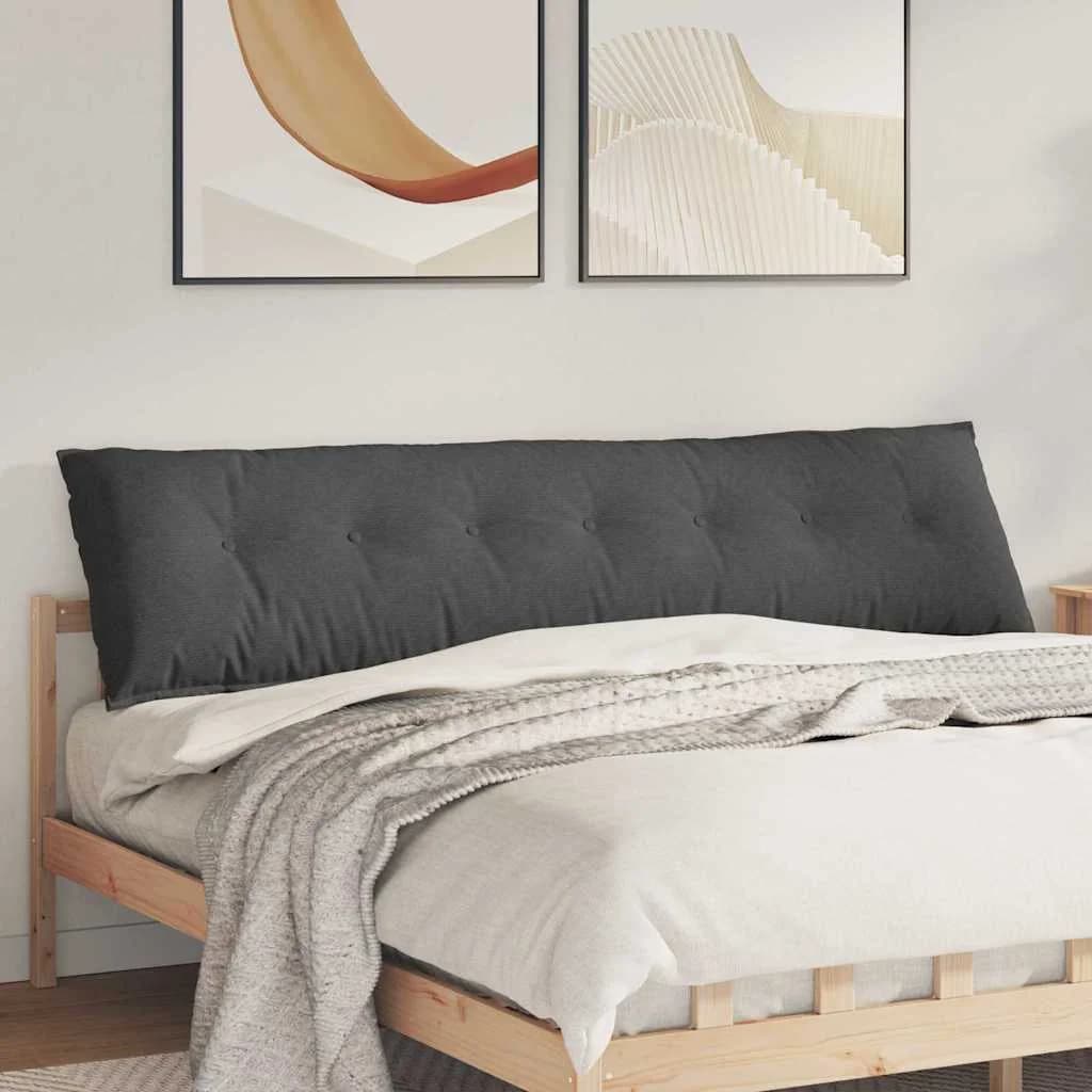 Poglavni vzglavnik Temno siva 200 x 50 cm Žametna tkanina