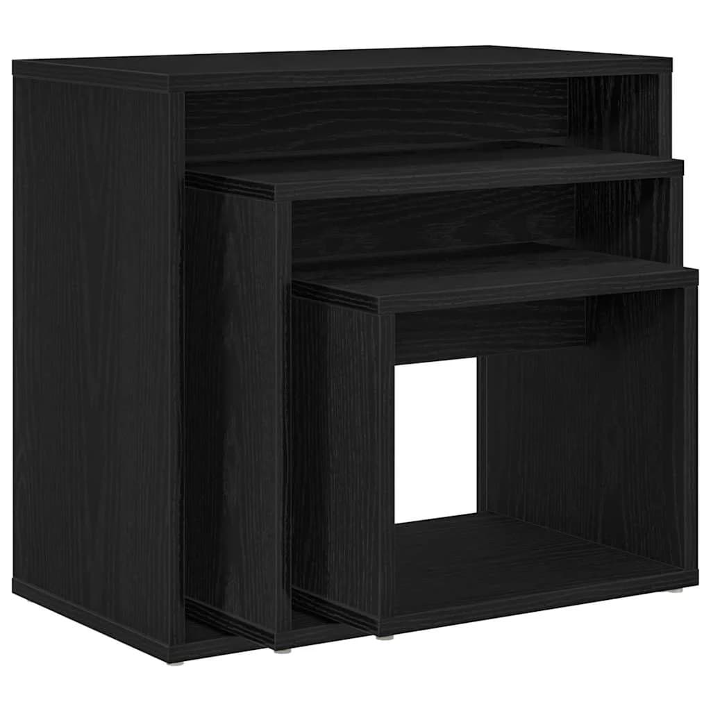 Nesting miza 3 kos Črna Orehovina 55 x 30 x 50 cm - slika 5