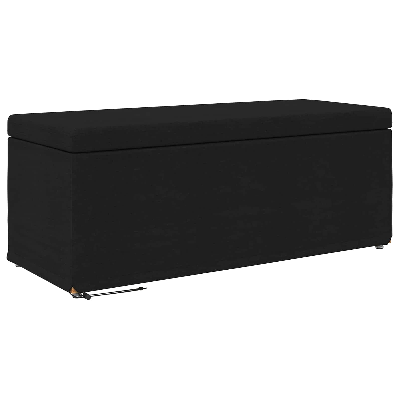 Stolica Črna 101 x 41 x 40 cm Tkanina in obdelano les - slika 2