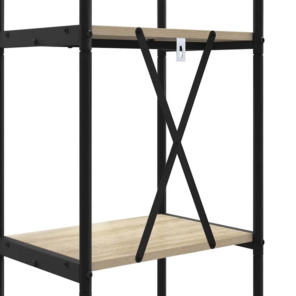 Knjižna polica 3 nivojev 40 x 30 x 109 cm Inženirski les - slika 9