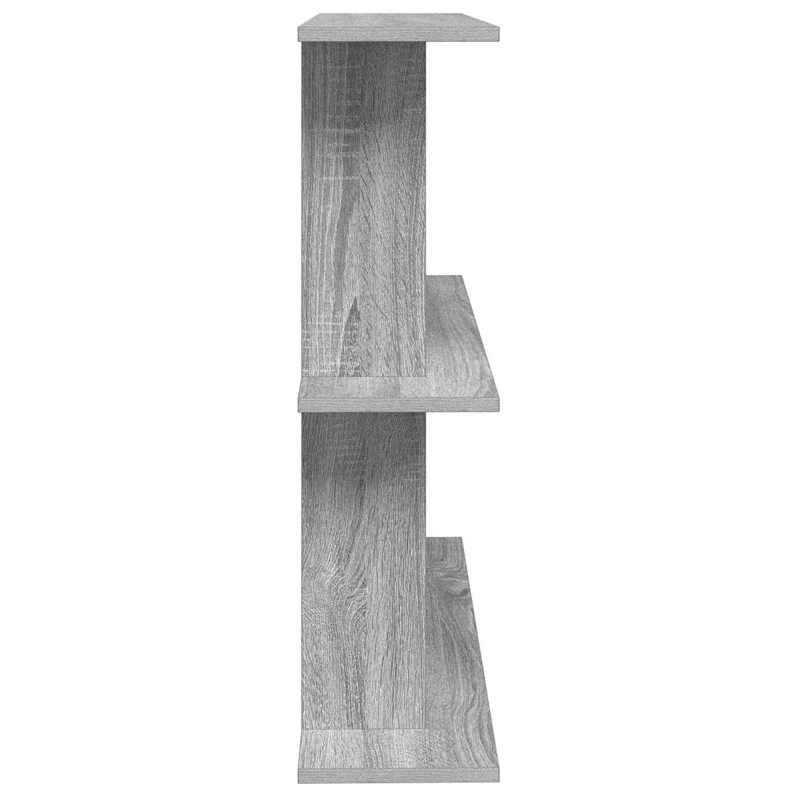 Stenska polica Montaža za steno Siva Sonoma 100 x 20 x 75 cm - slika 5