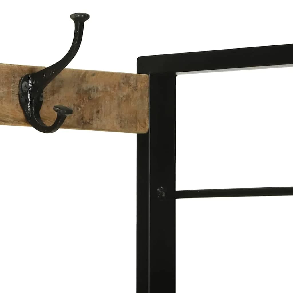 Stojalo za oblačila Rjava 110 x 40 x 179 cm Trden mangov les - slika 8