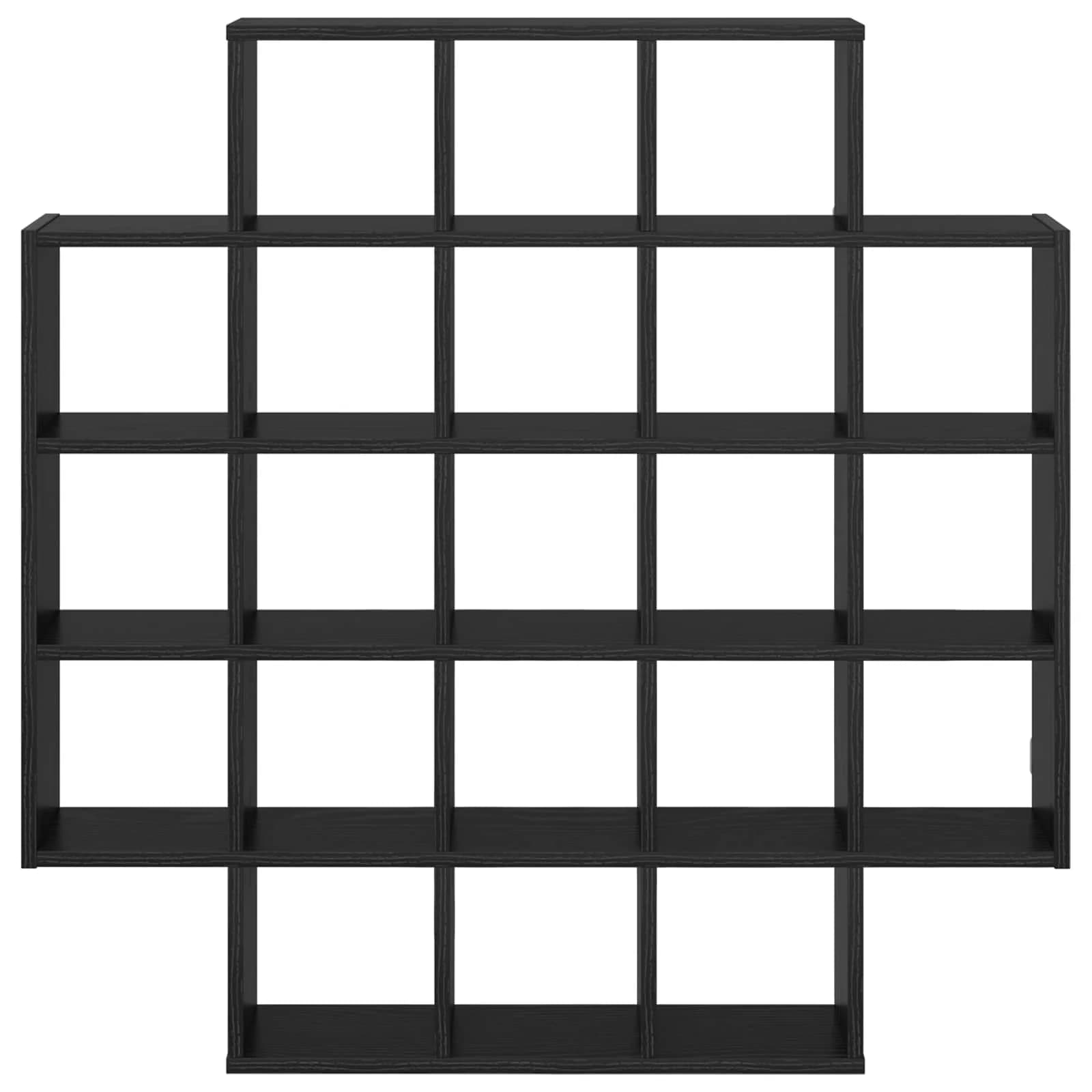 Stenska polica Črni hrast 100 x 13 x 100 cm Inženirski les - slika 4