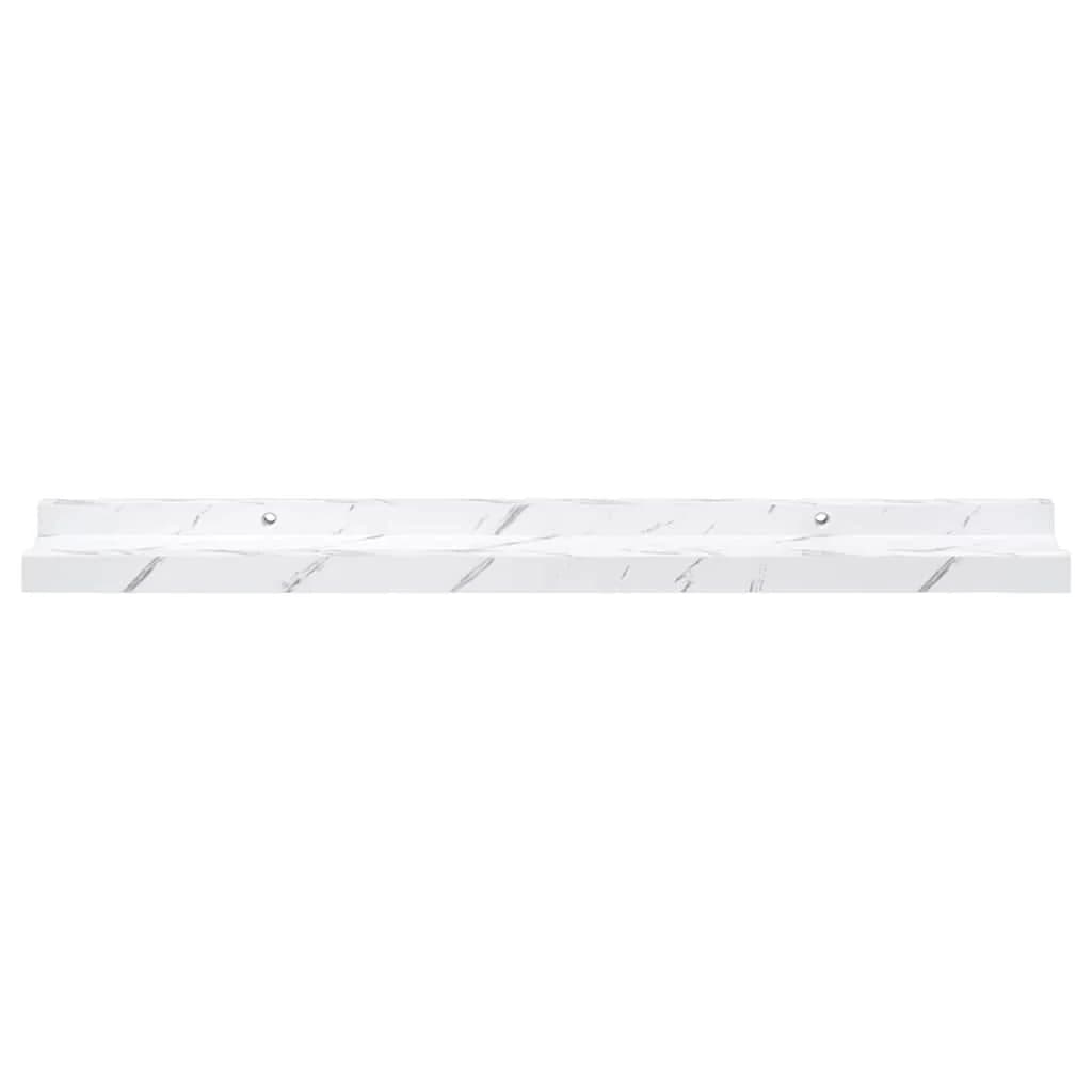 Stenska polica Montaža za steno 4 kos Beli marmor 60 x 9 x 3 cm - slika 7