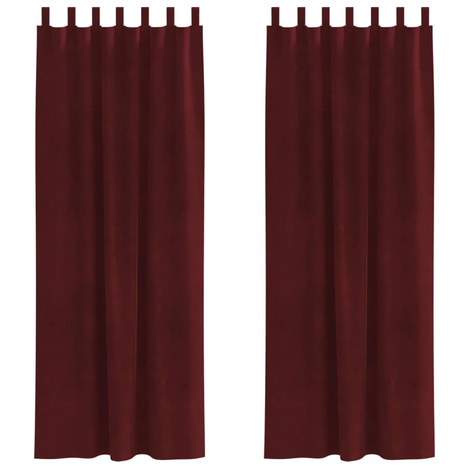 Zatemnitvene zavese 2 kos Vinorodna rdeča 140 x 225 cm Žamet - slika 2