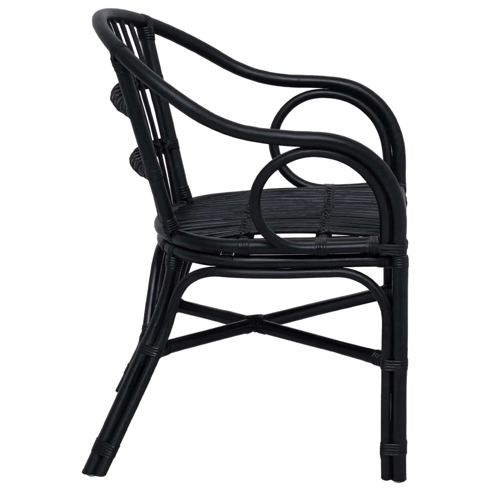 Zložljiva stolica Črna 58 x 60 x 81 cm Ratan - slika 5
