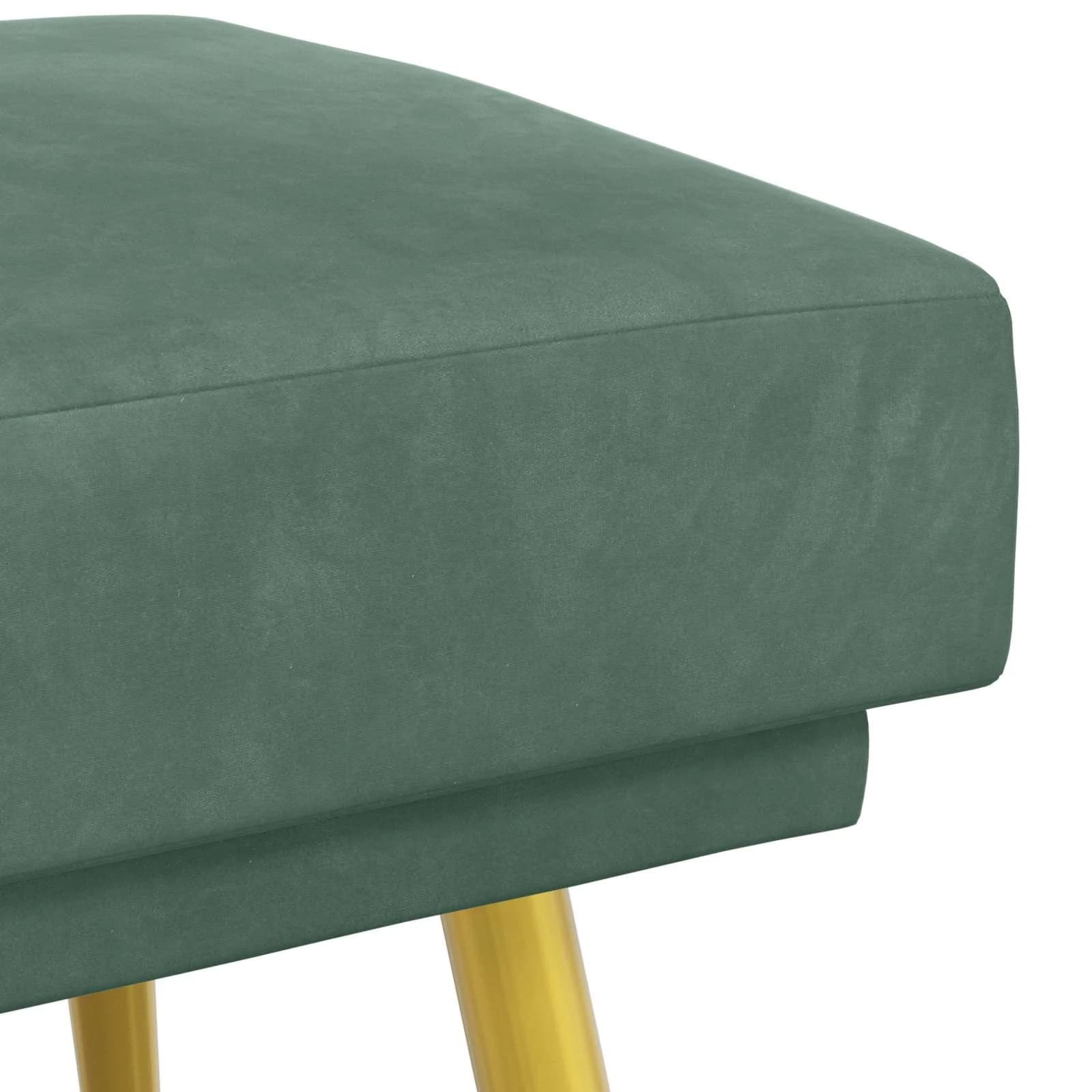 Dvojna klop Morsko zelena 120 x 45 x 46 cm Žamet - slika 6