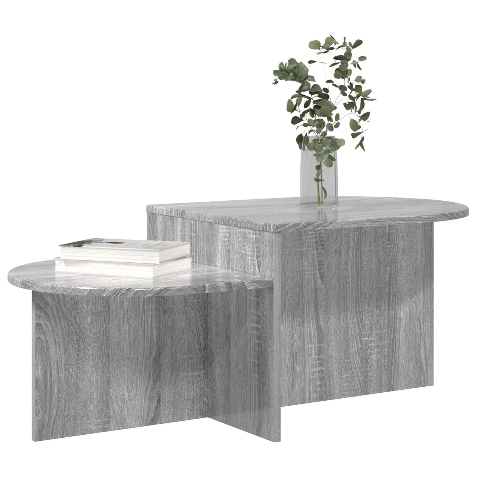 Klubska miza Siva Sonoma 100 x 50 x 40 cm Inženirski les - slika 3