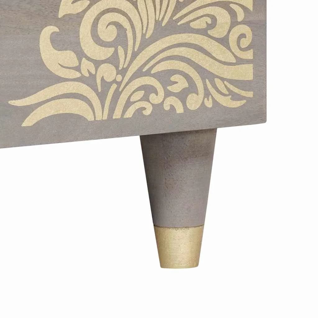 Klubska miza Siva 80 x 50 x 40 cm Masiven les manga - slika 7