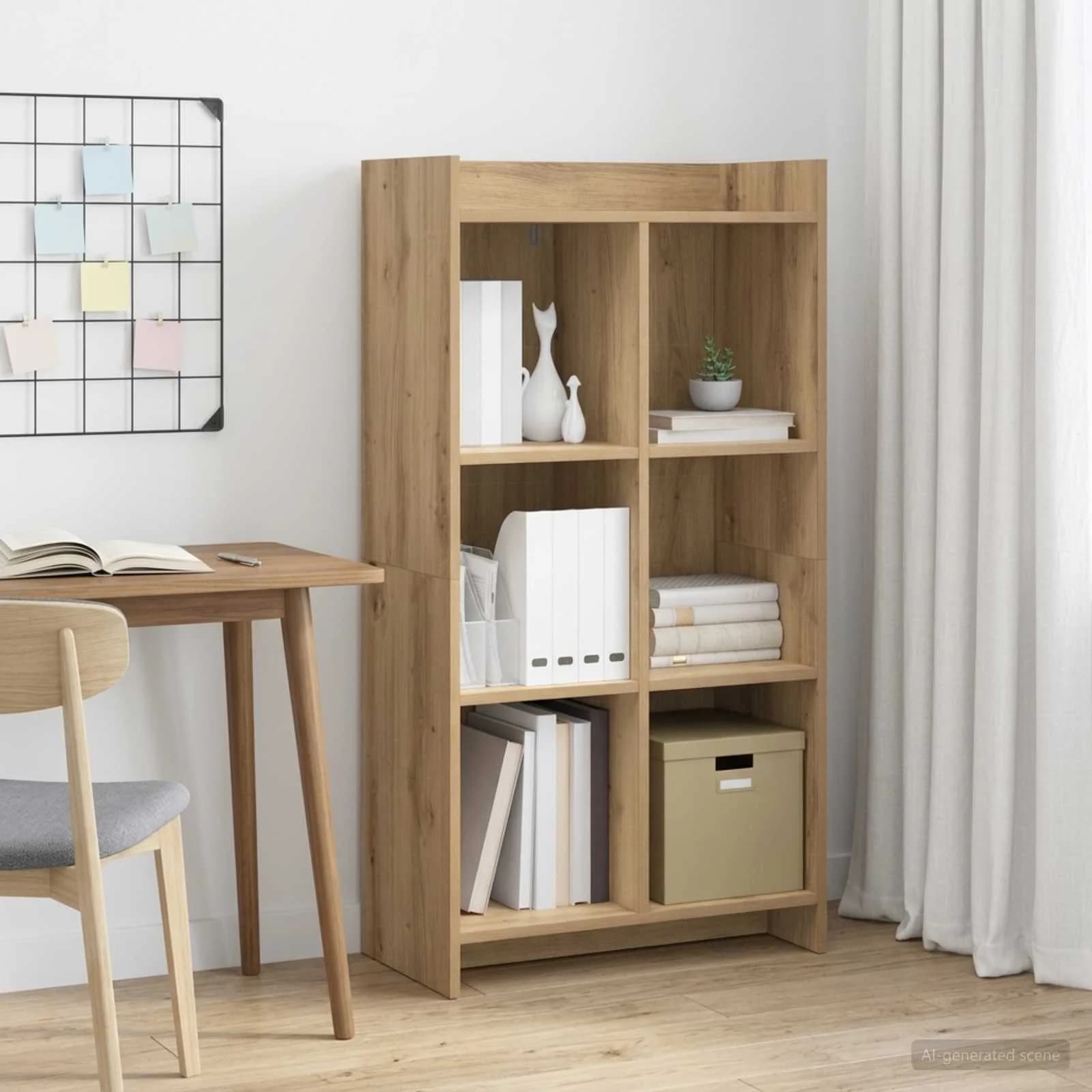 Knjižna omara 6 nivojev 59 x 30 x 111 cm Inženirski les