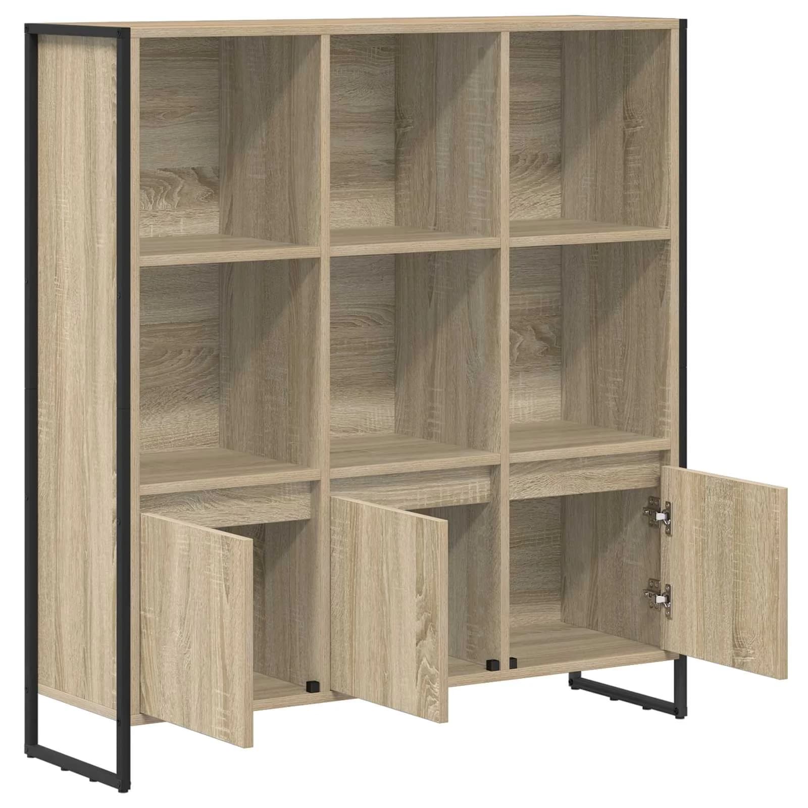 Knjigovni omar 99,5 x 30 x 108 cm Inženirski les Sonoma - slika 5