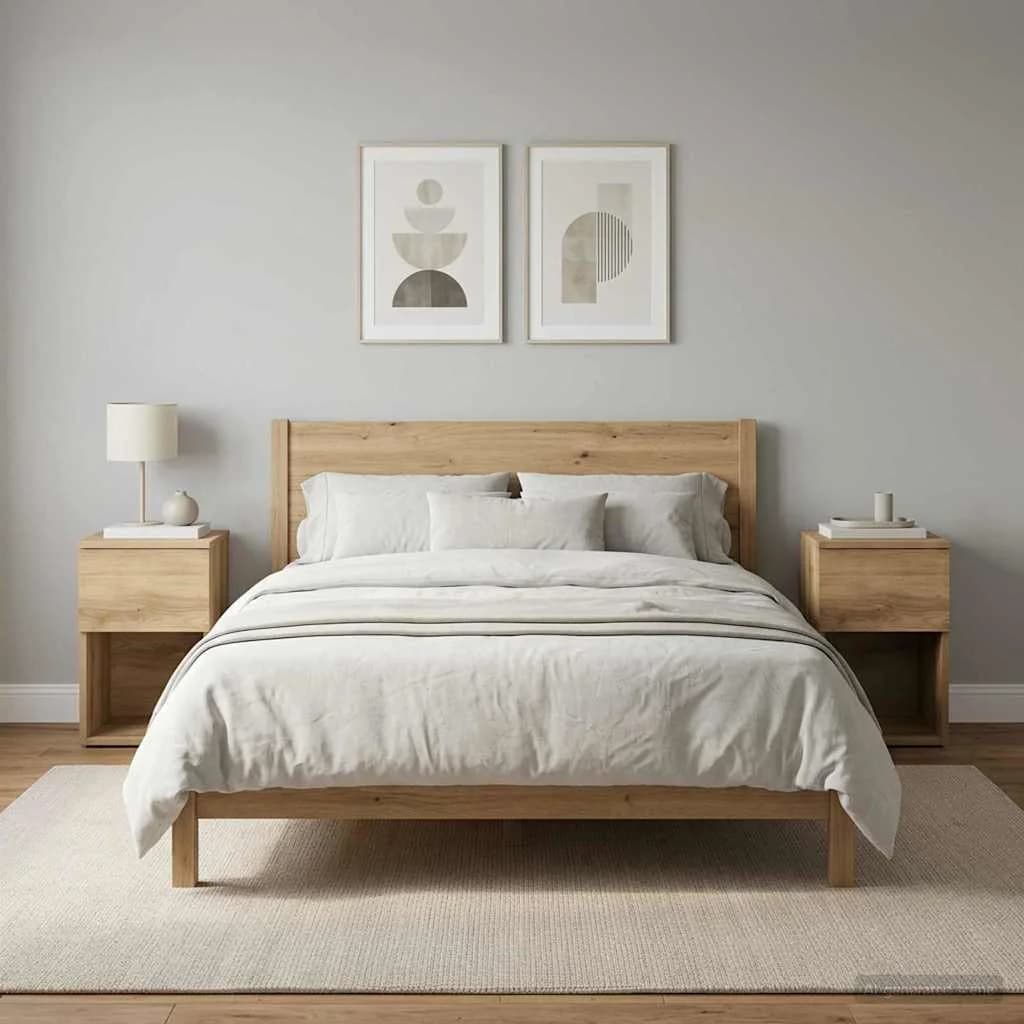 Posteljna omarica 2 kos Artisan hrast 29 x 31,5 x 49 cm - slika 4