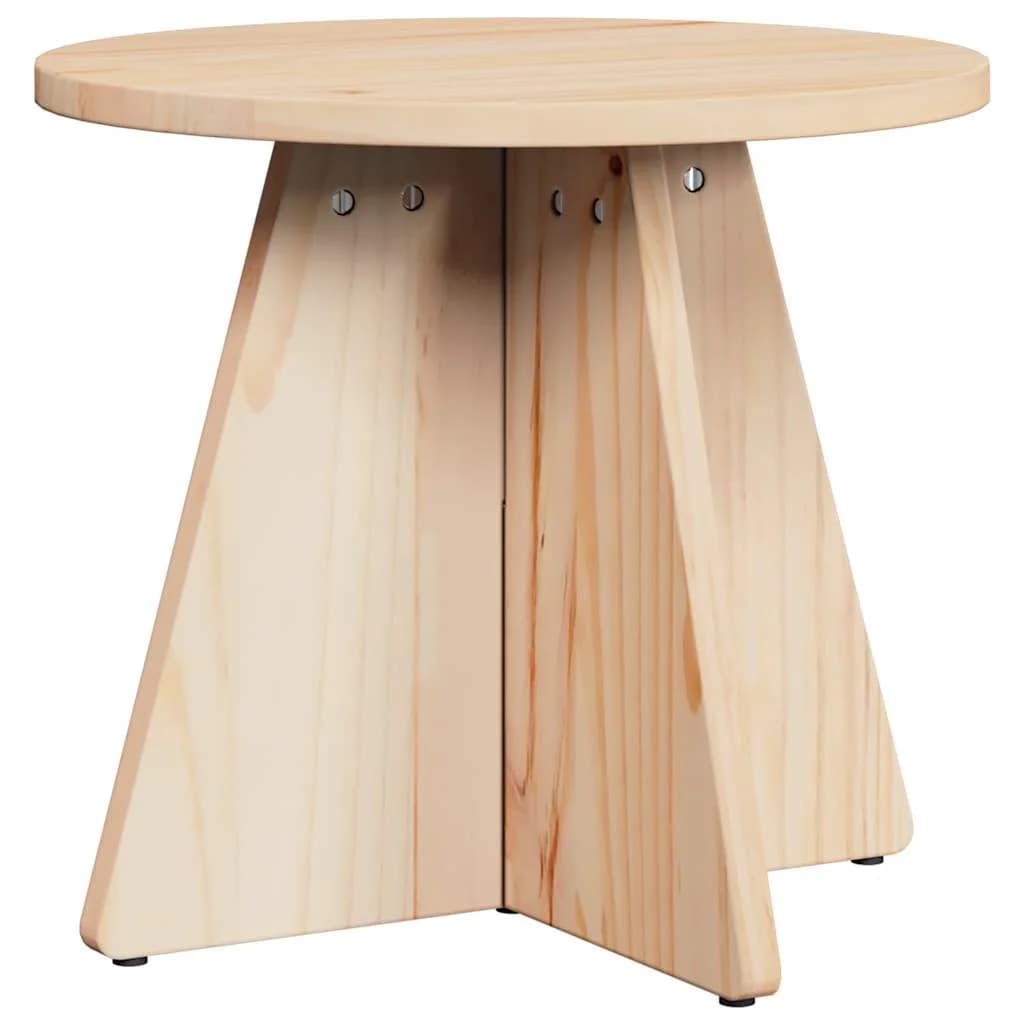 Klubska miza 3 kos Naravna 49 x 49 x 30 cm - slika 6