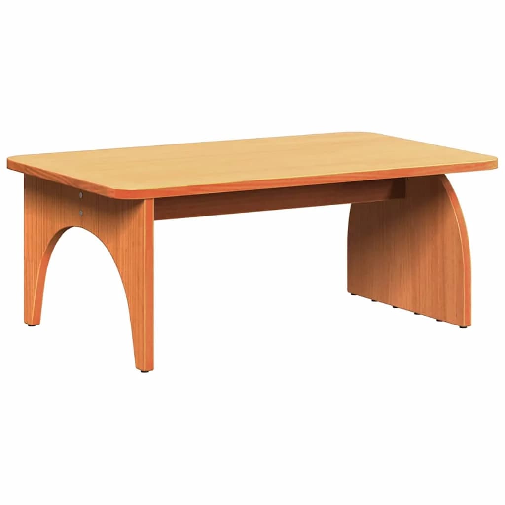 Klubska miza Voskast rjav 80 x 50 x 31 cm Trdna borovina - slika 8