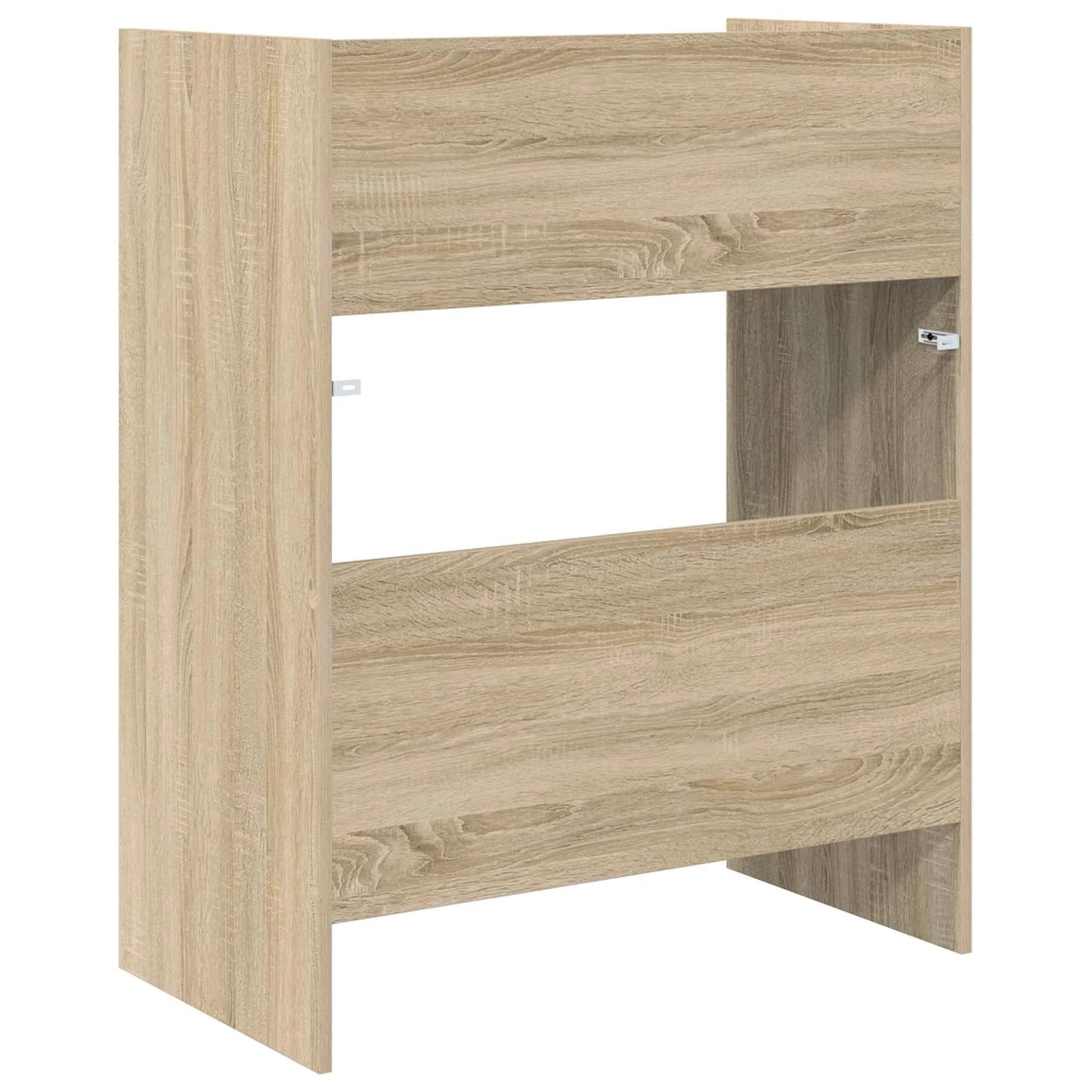 DJ miza Sonoma hrast 102 x 45 x 102 cm Inženirski les - slika 6