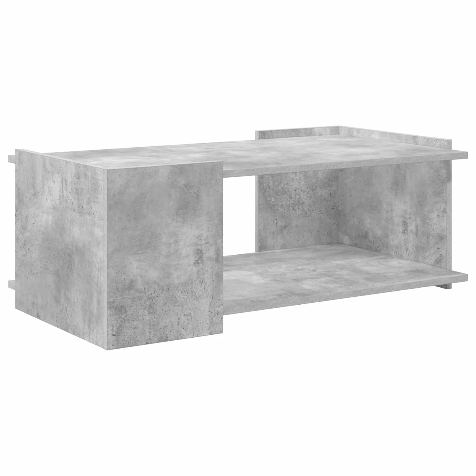 Klubska miza Betonsko siva 90 x 50 x 33 cm Inženirski les - slika 2