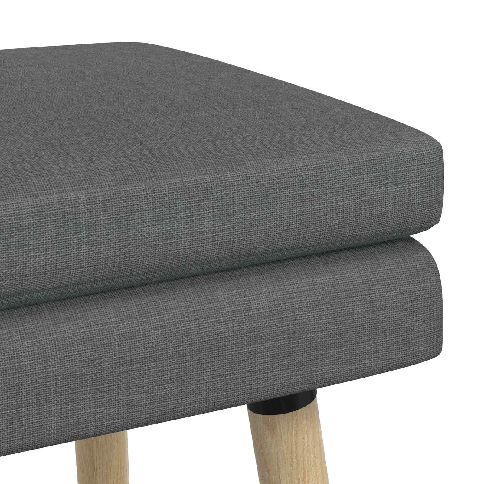 Dvojna klop Temno siva 80 x 40 x 47 cm Blago - slika 6