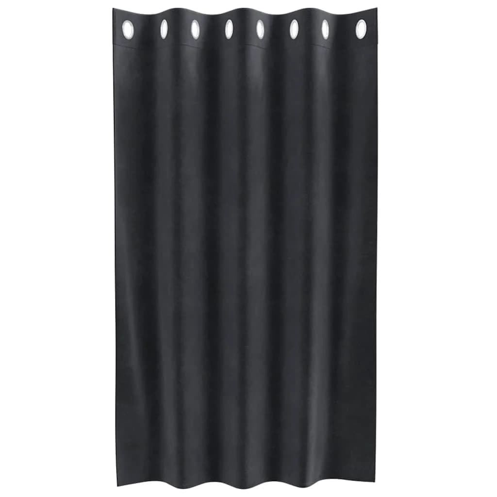 Zatemnitvene zavese 2 kos Temno siva 140 x 140 cm Žamet - slika 4