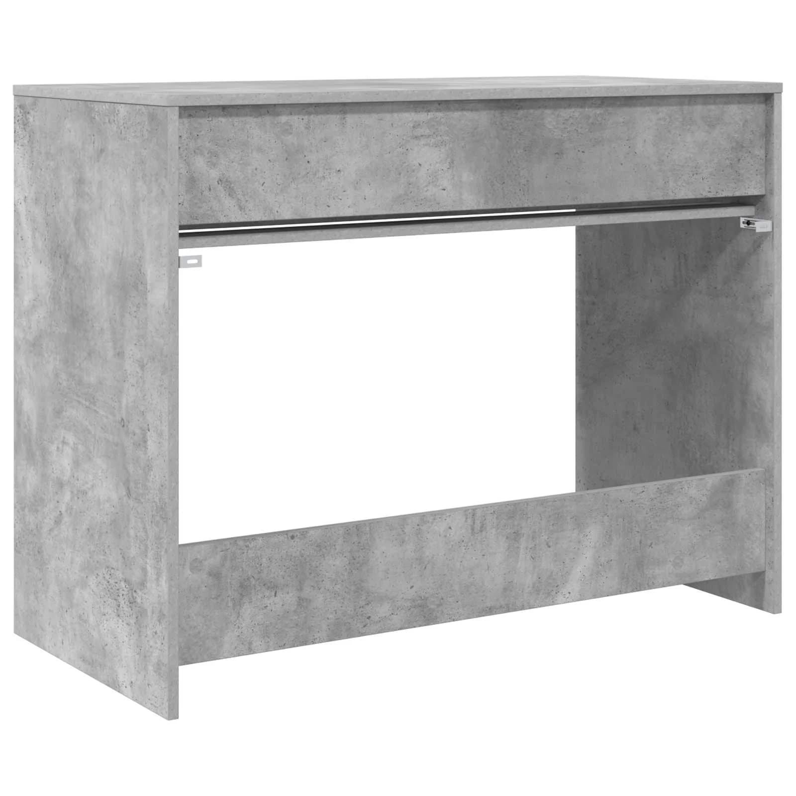 Miza s predalom Beton Siva 100 x 50 x 78 cm Konstruirano leseno - slika 8