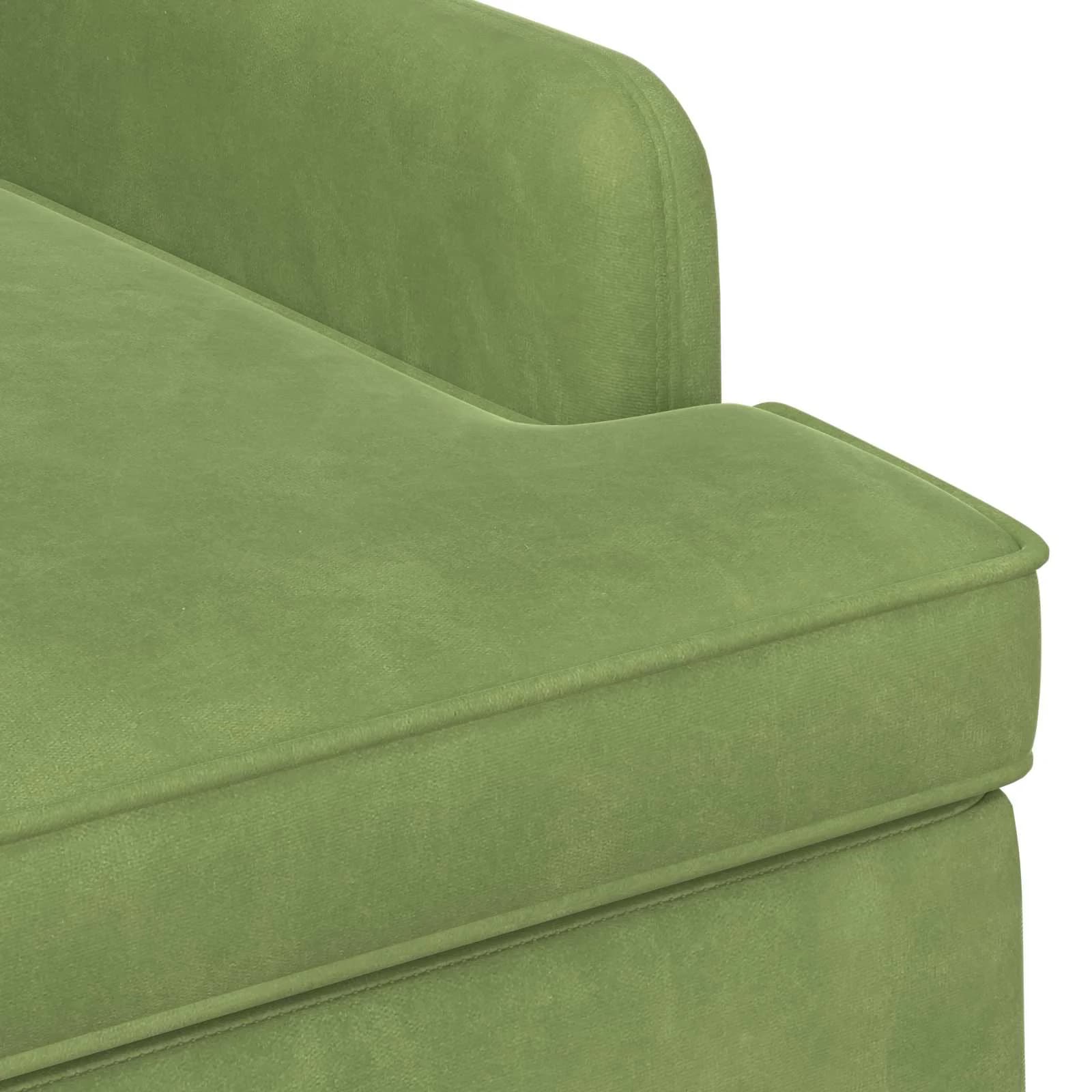 Dvojnica s gumbi Svetlo zelena 111 x 65 x 79 cm Žamet - slika 6