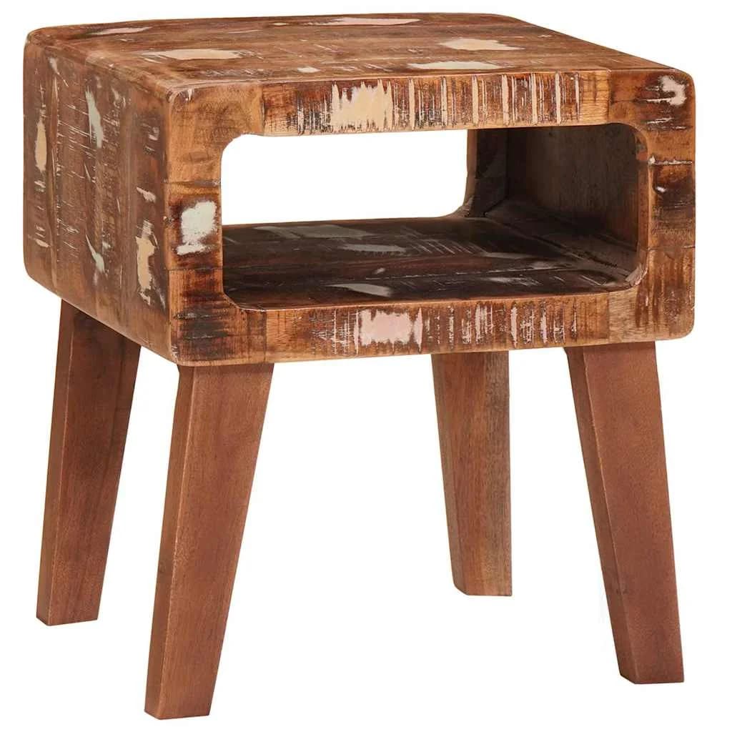 Stranska miza Rjava 40 x 32 x 46 cm Trdna obnovljena les